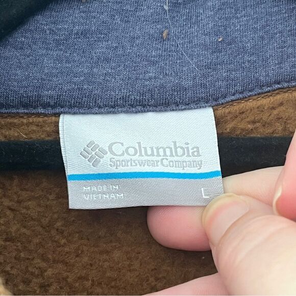 Columbia Men's Brown Pullover Sweatshirt Fleece 1/4 Zip Size Large - Picture 4 of 7